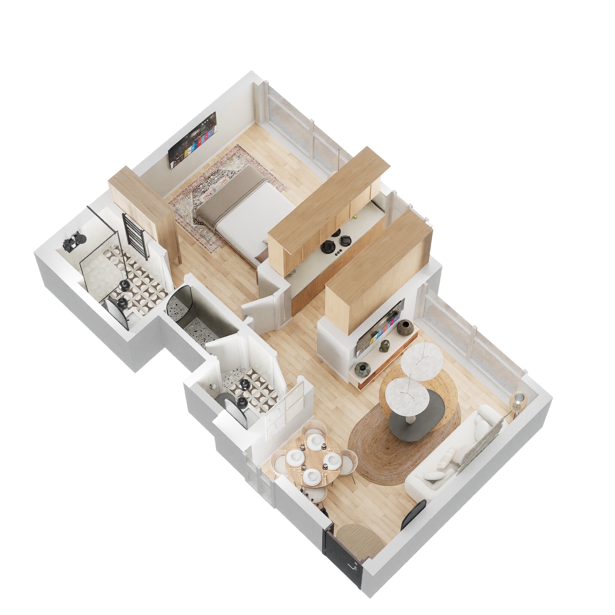 1 BHK 450 Sq. Ft. Apartment