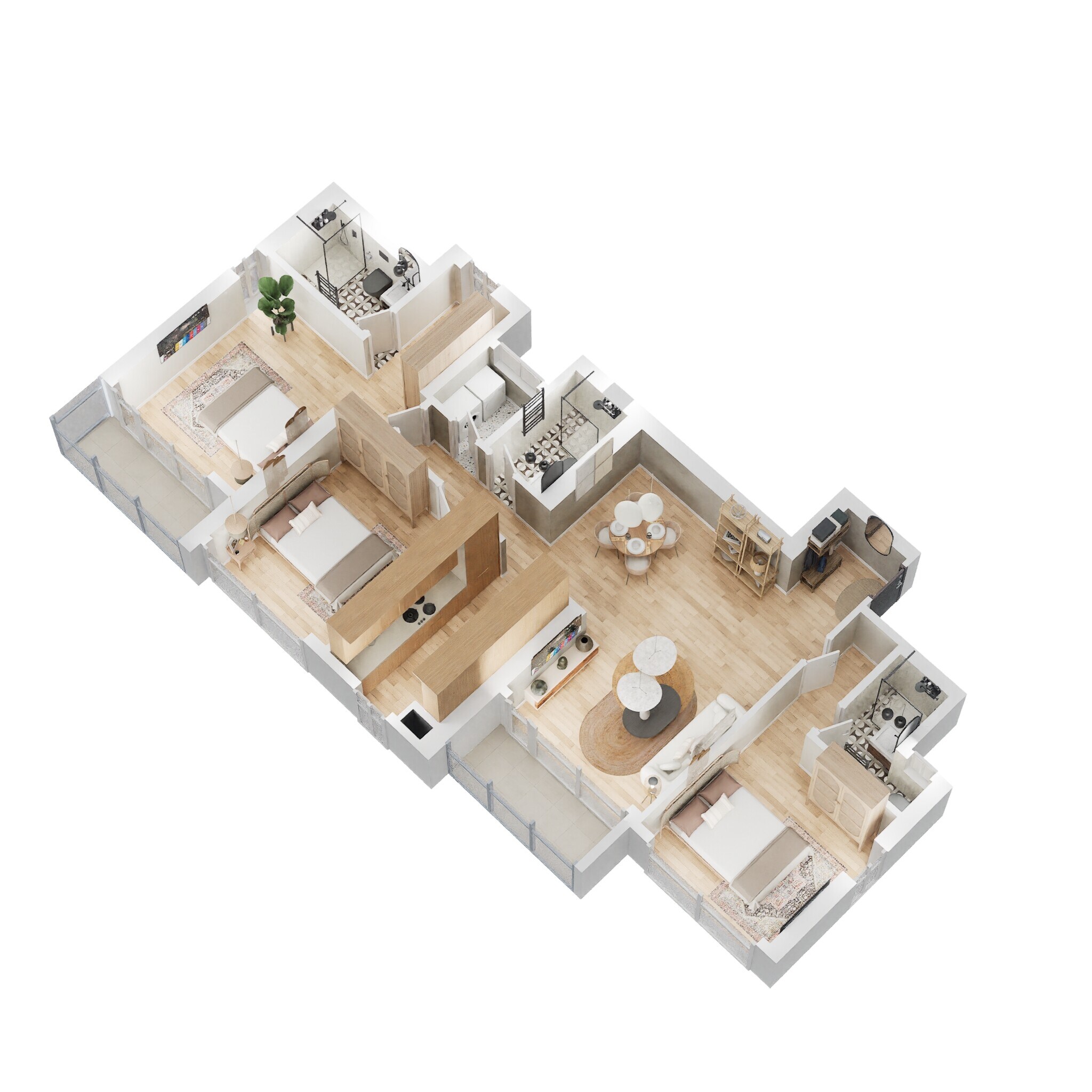 3 BHK 1262 Sq. Ft. Apartment