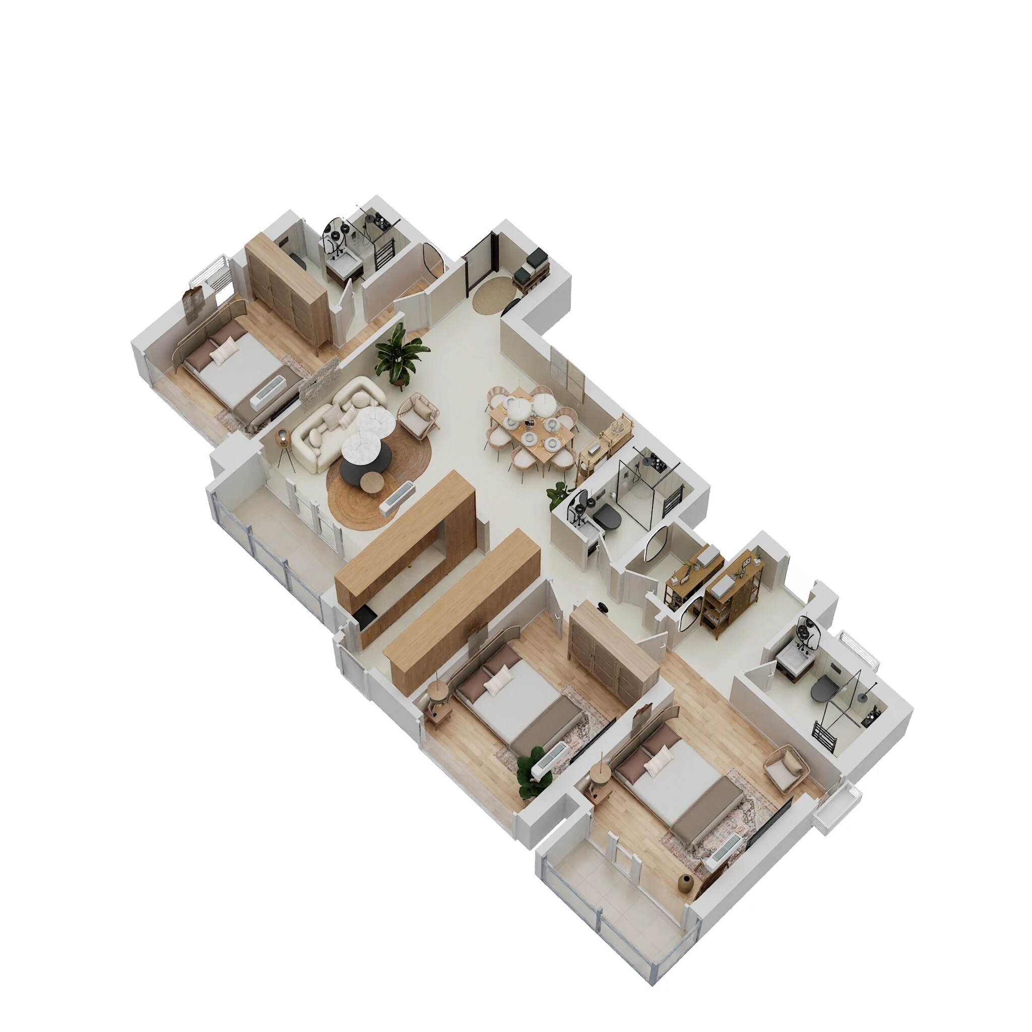 3 BHK 957 Sq. Ft. Apartment