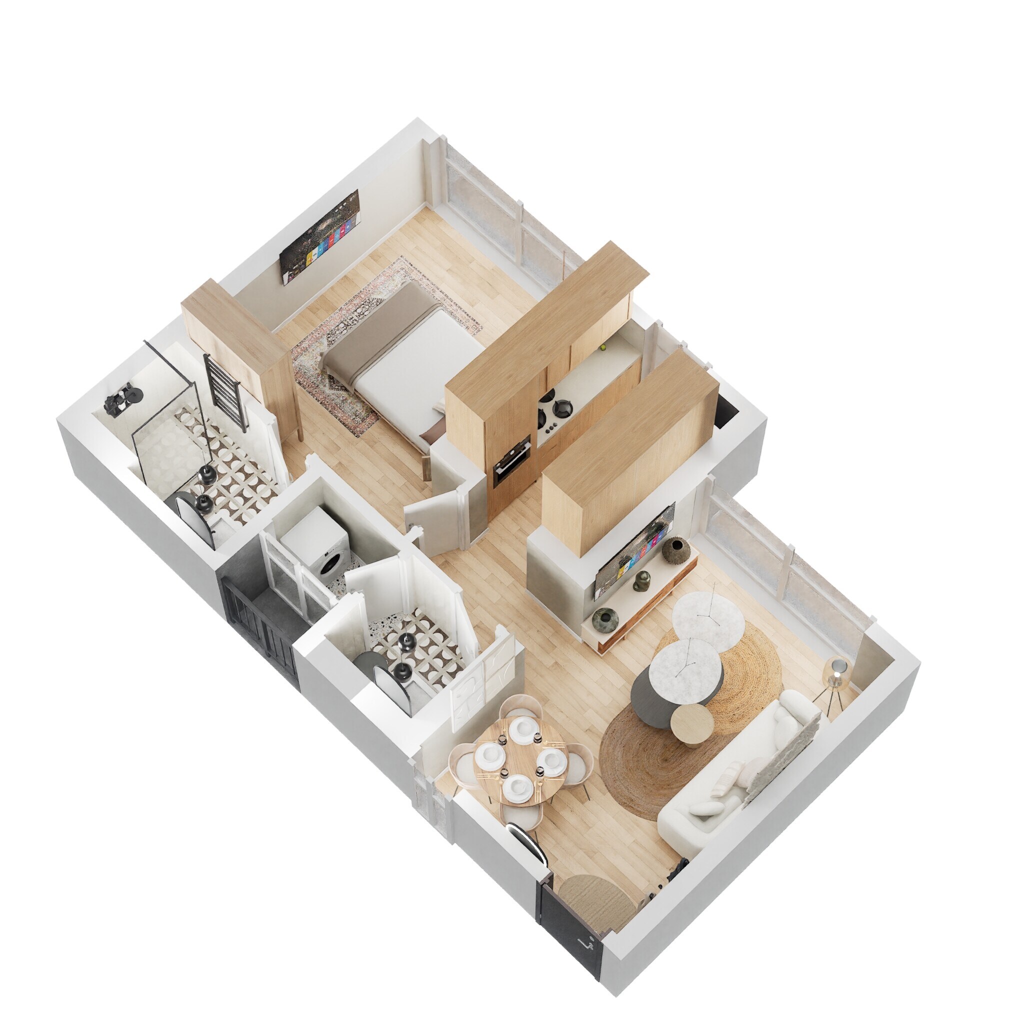 1 BHK 450 Sq. Ft. Apartment