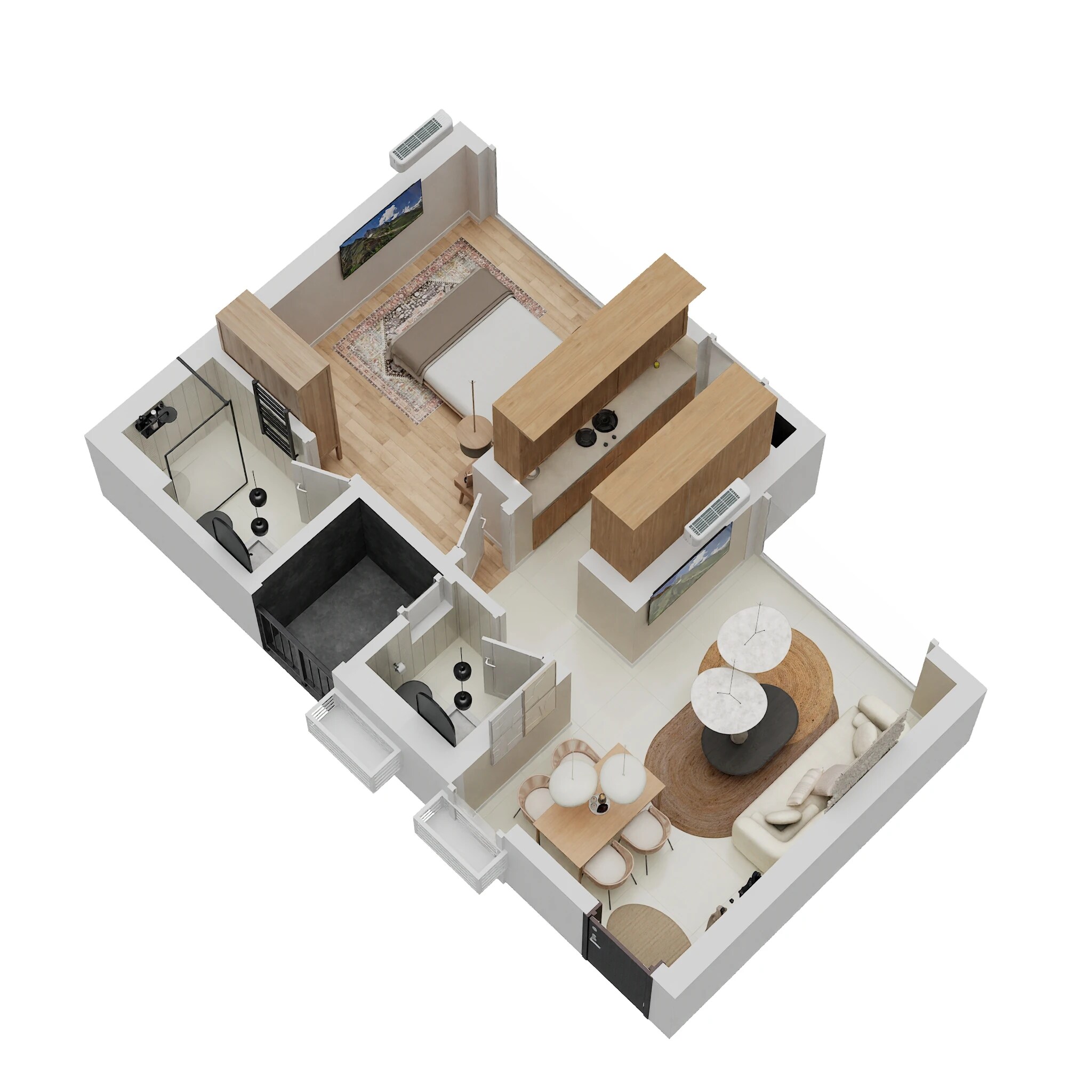 1 BHK 450 Sq. Ft. Apartment