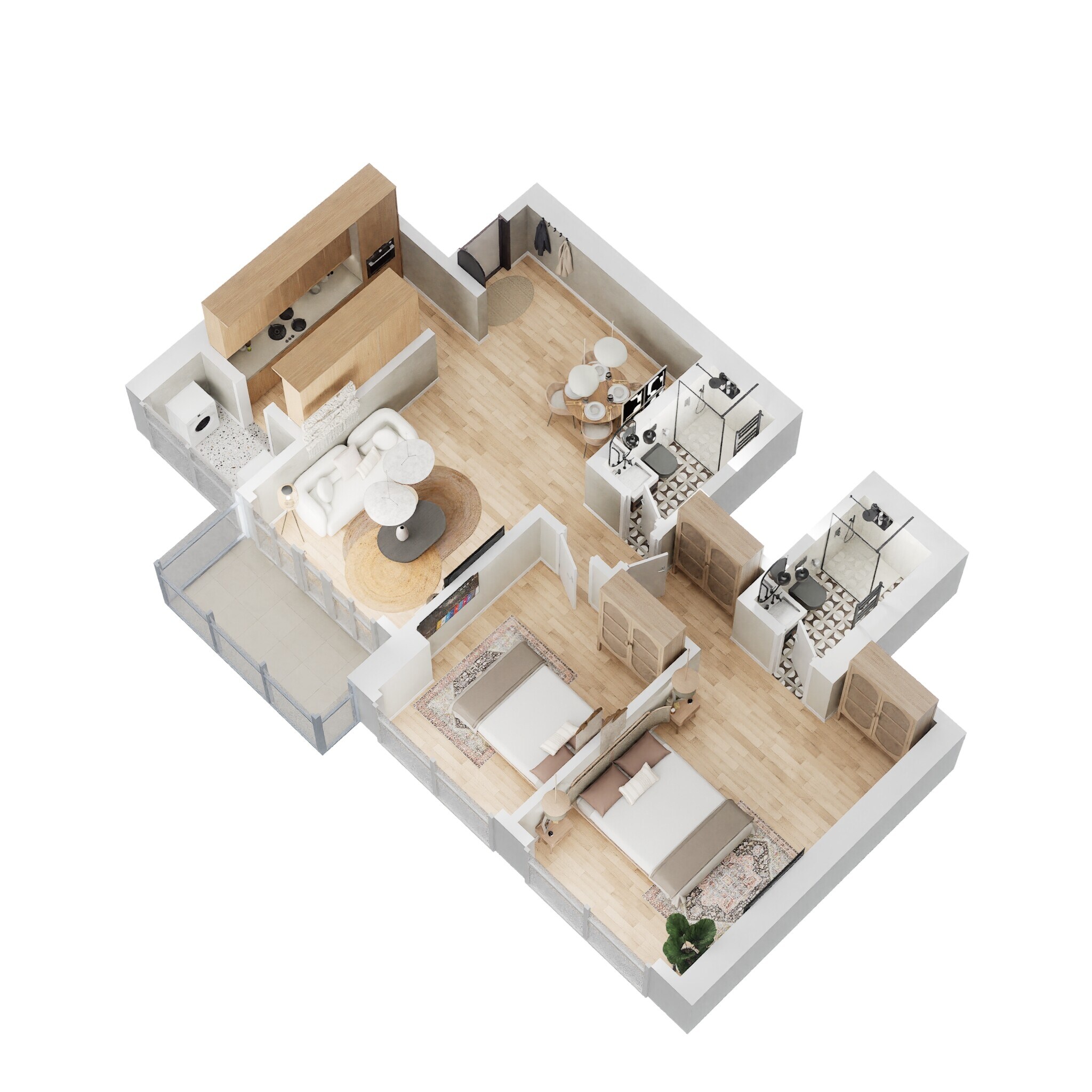 2 BHK 538 Sq. Ft. Apartment