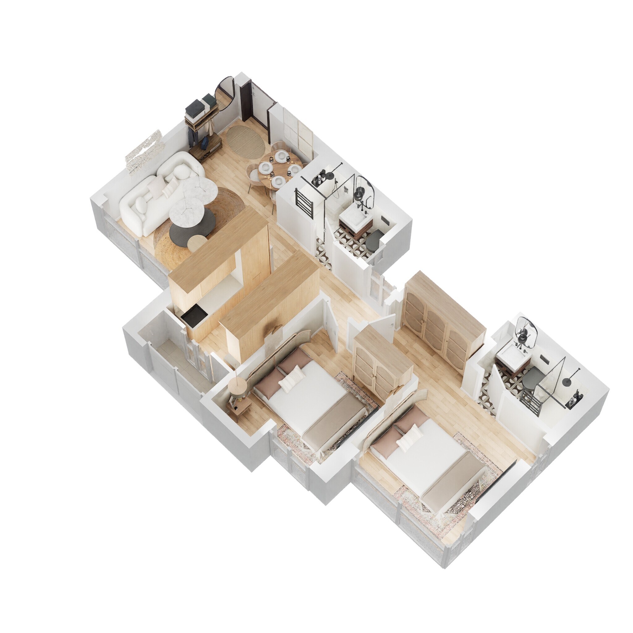 2 BHK 527 Sq. Ft. Apartment