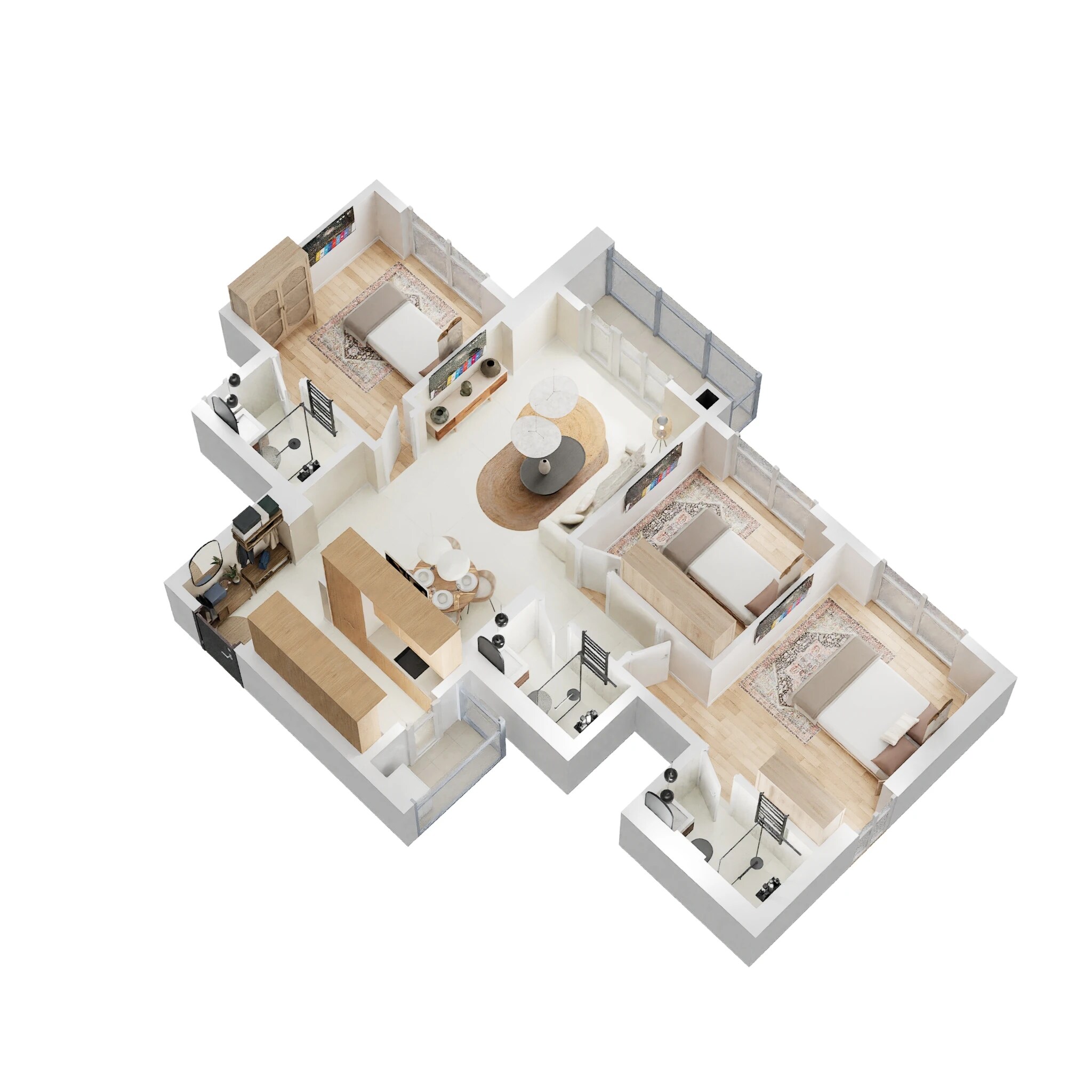 3 BHK 911 Sq. Ft. Apartment