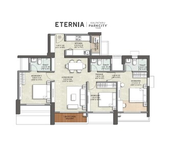  3 BHK Apartment at Kalpataru Parkcity Eternia, Kolshet Road – for Sale