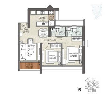  2 BHK Apartment at Kalpataru Primera, Kolshet Road – for Sale