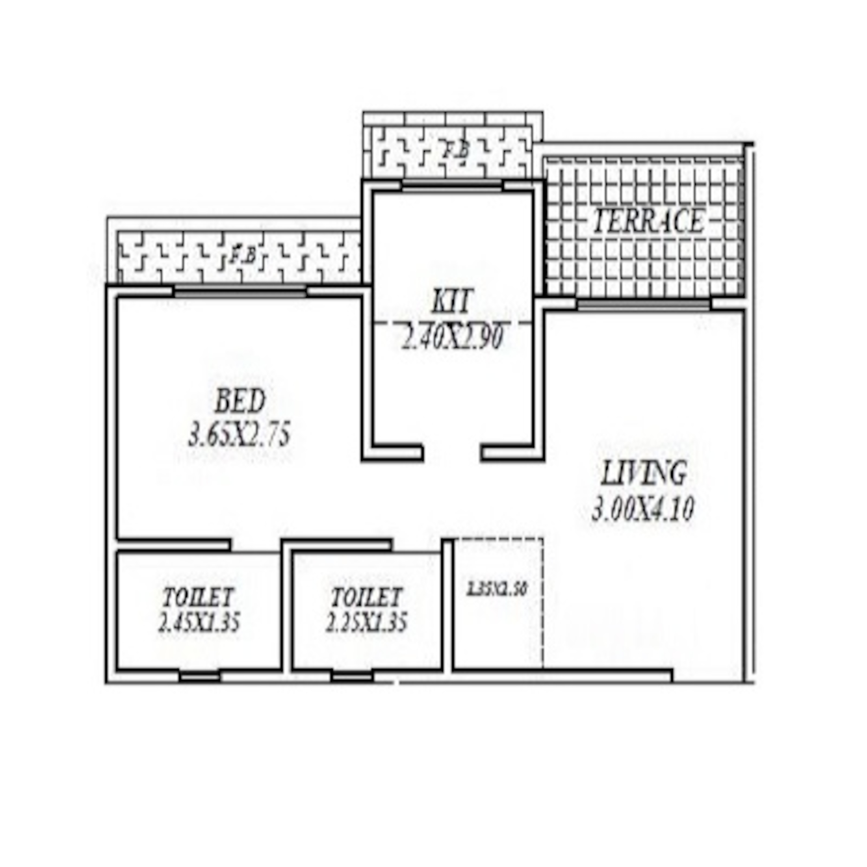 kalyan mangeshi dazzle ii apartment 1 bhk 393sqft 20233629143621