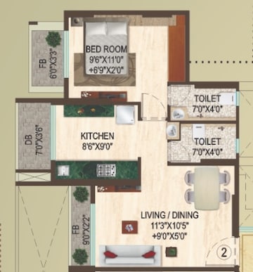  1 BHK Apartment at Kanungos Garden City, Mira Road – for Rent
