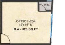 Floor plan of 323 Sq. Ft. Office Space in Kashikar Primus Business Park, Thane