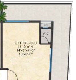 Floor plan of 335 Sq. Ft. Office Space in Kashikar Primus Business Park, Thane