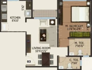  1 BHK Apartment at Keytech Ashok Smruti, Ghodbunder Road – for Sale