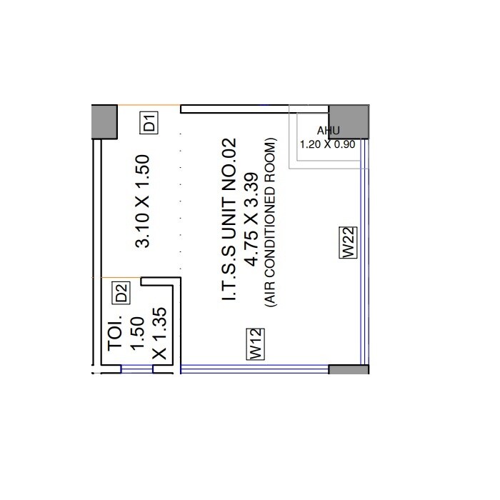 Floor plan of 240 Sq. Ft. Office Space in Krishayy Infinity Prime, Thane