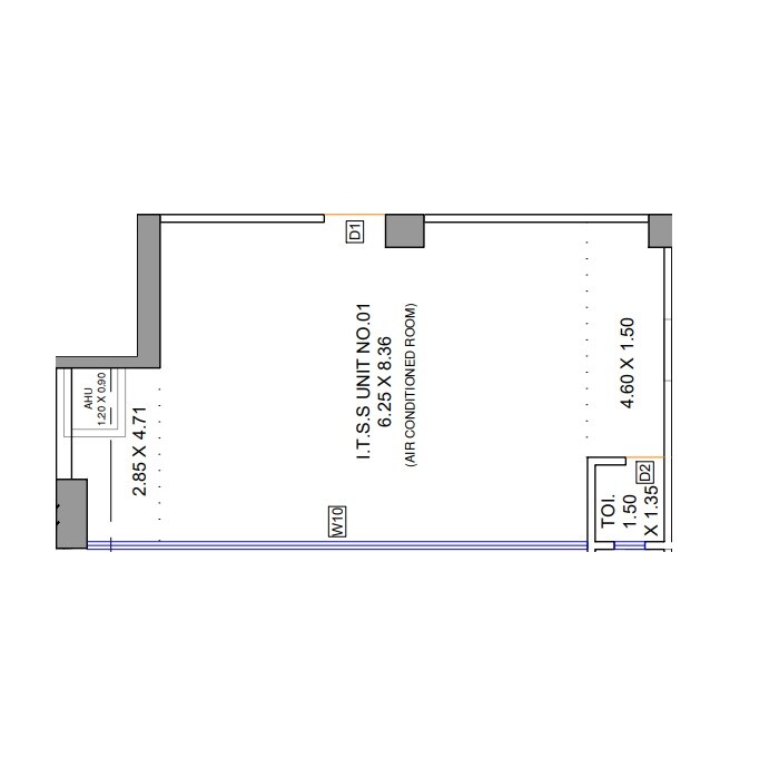Floor plan of 717 Sq. Ft. Office Space in Krishayy Infinity Prime, Thane