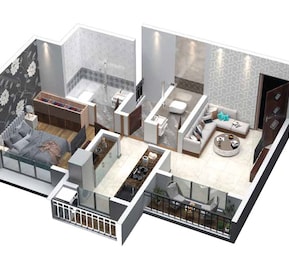 1 BHK 301 Sq. Ft. Apartment in Krivi Rudra Avenue