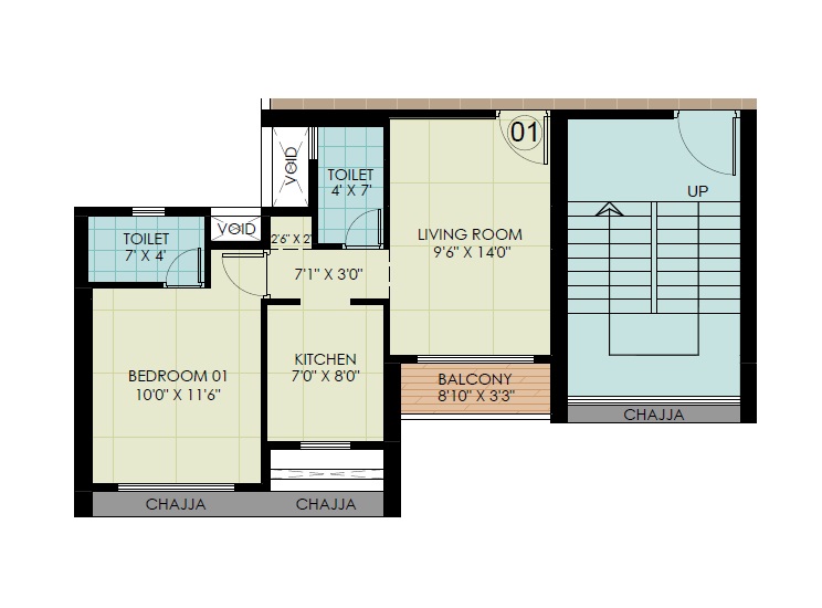 1 BHK 435 Sq. Ft. Apartment in Kulswamini Brahmand