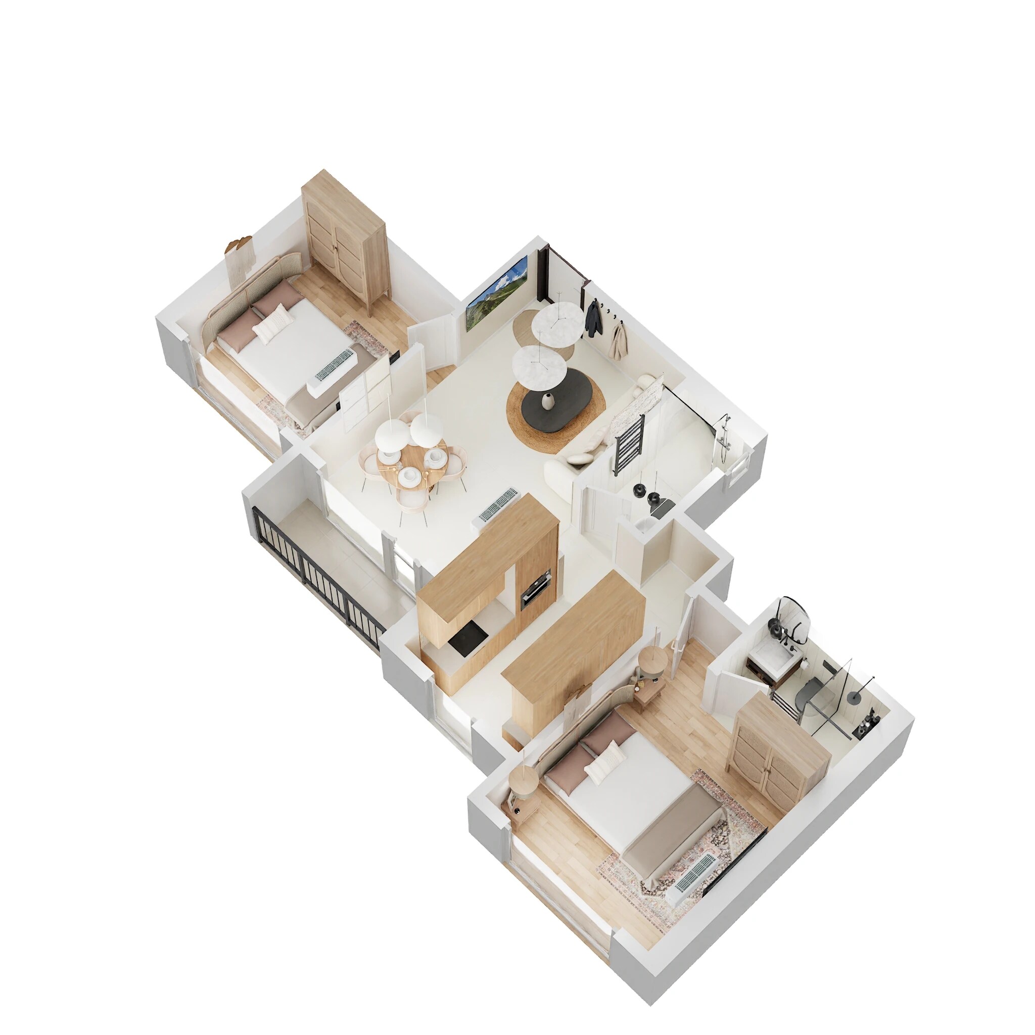 2 BHK 525 Sq. Ft. Apartment