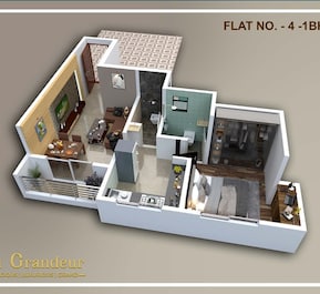 1 BHK 433 Sq. Ft. Apartment in La Grandeur