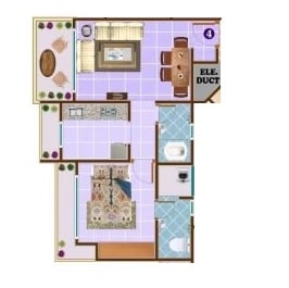 1 BHK 361 Sq. Ft. Apartment in Laabh Enclave