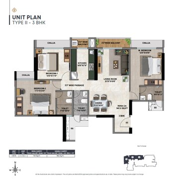  3 BHK Apartment at Larkins 315 Rio, Panch Pakhadi – for Sale