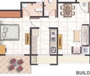 Floor plan of 1 BHK 466 Sq. Ft. Apartment in Laxmi Kailash Garden, Thane