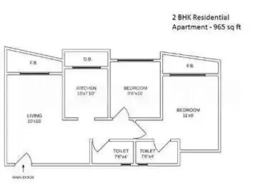  2 BHK Apartment at Leena  Bhairav Residency, Mira Road – for Sale