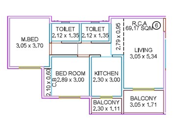  2 BHK Apartment at Leena Oasis, Naya Nagar – for Sale