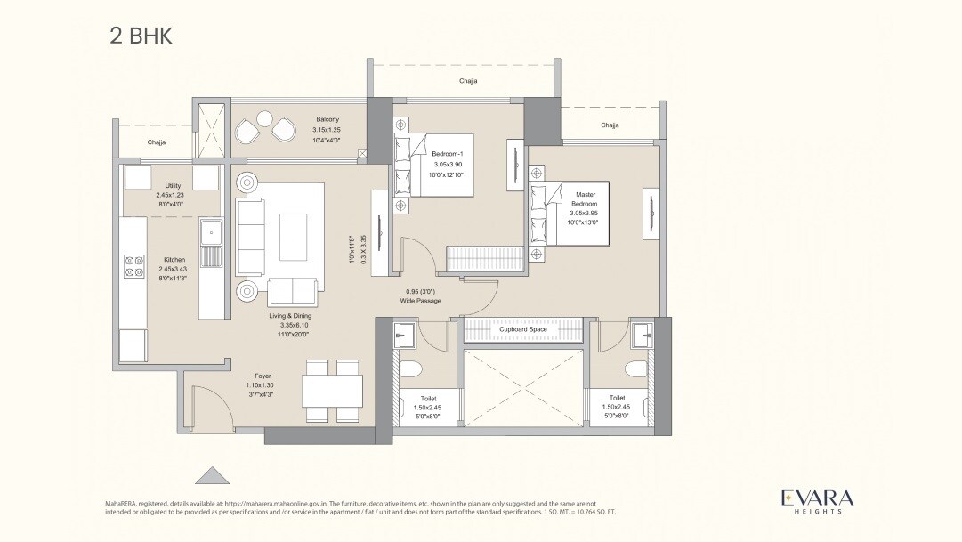 Other, lnt-evara-heights 2 Bedroom 965 Sq.Ft. Apartment In Panch Pakhadi Thane 9157055