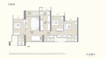  3 BHK Apartment at LnT Evara Heights, Panch Pakhadi – for Sale