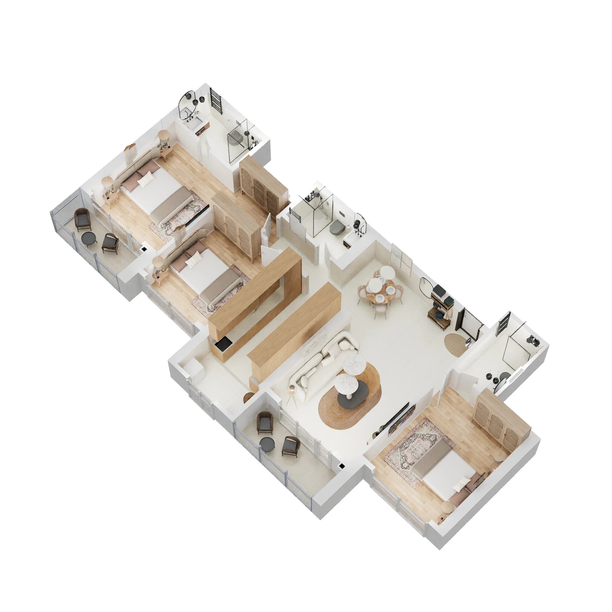 3 BHK 1215 Sq. Ft. Apartment