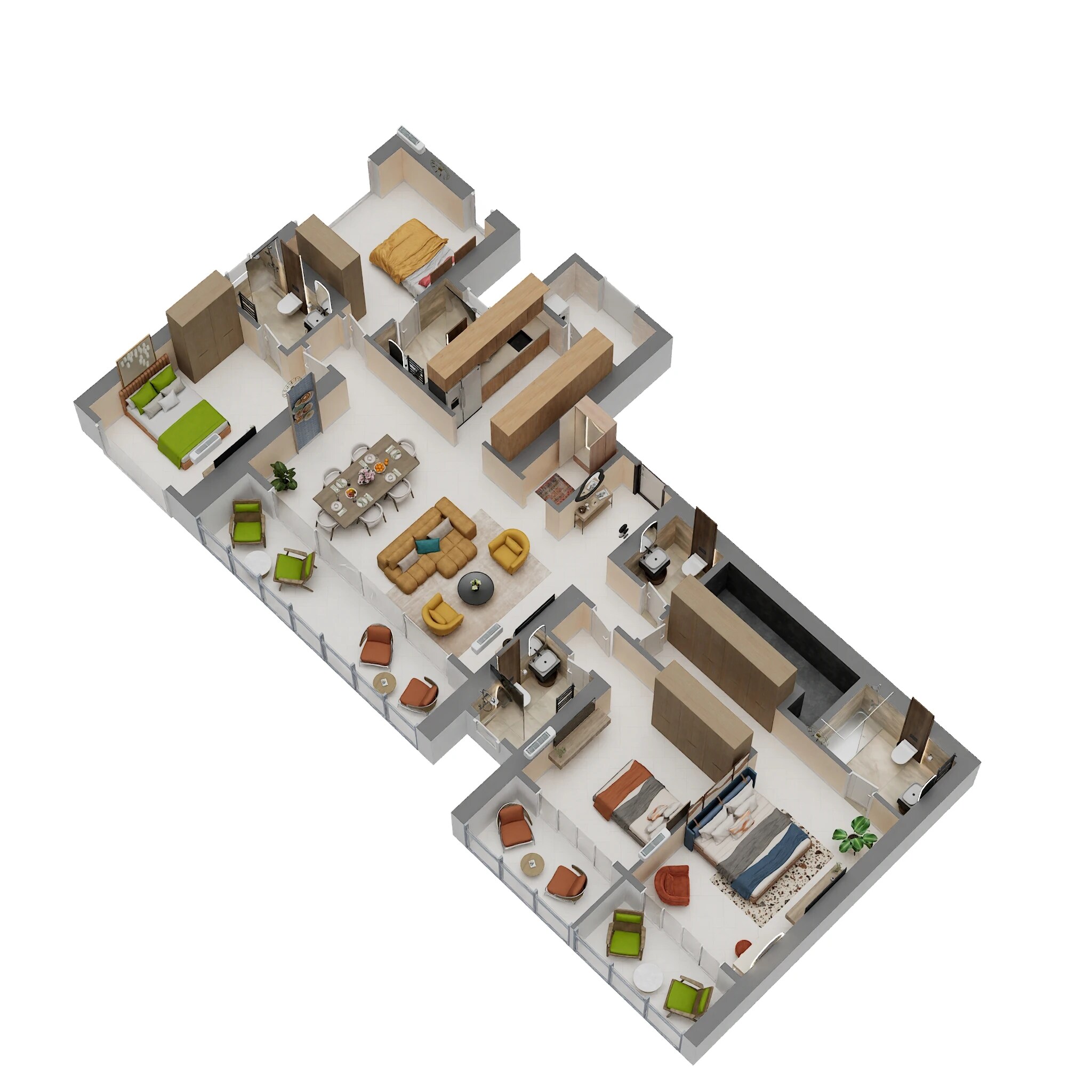 4 BHK 1930 Sq. Ft. Apartment