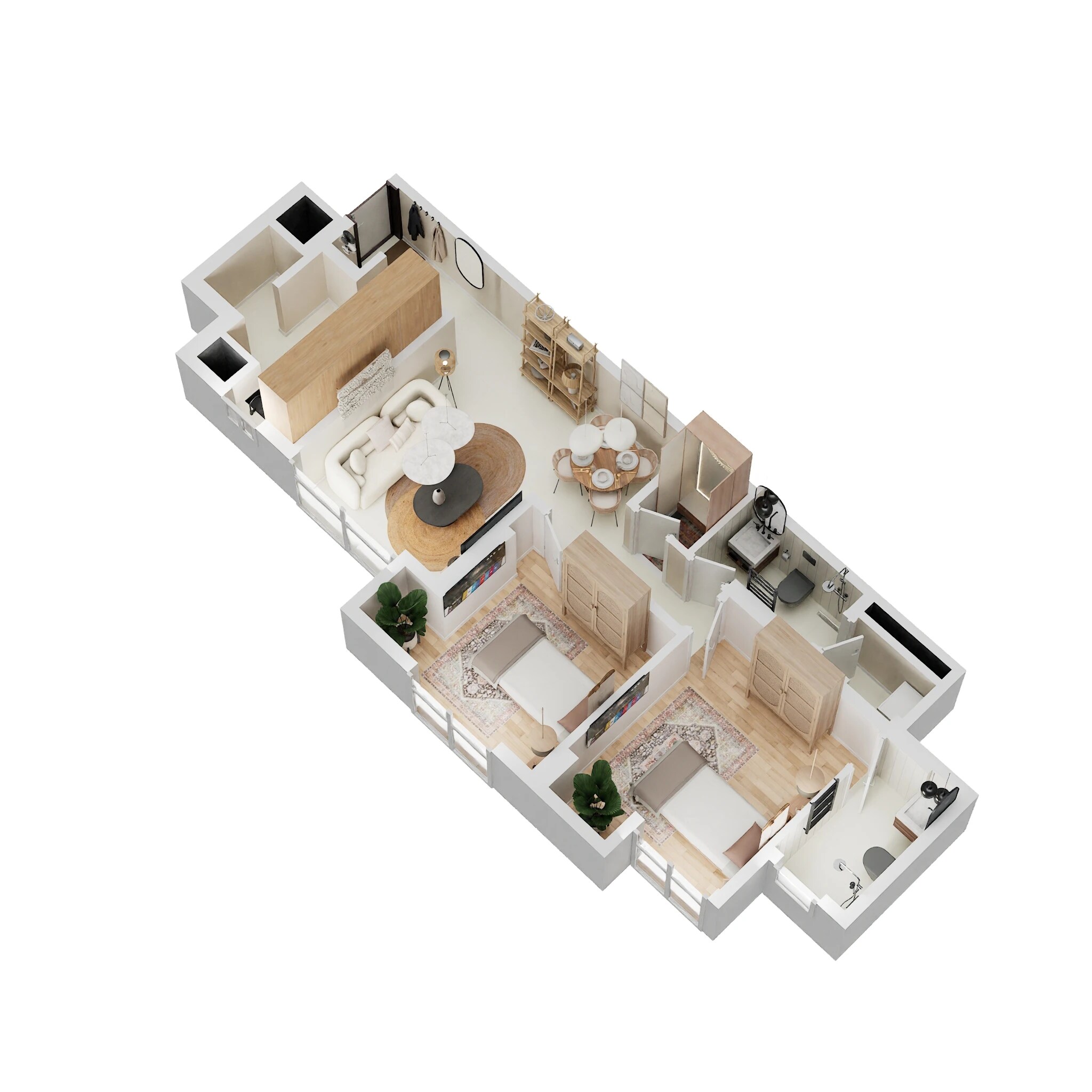 2 BHK 618 Sq. Ft. Apartment