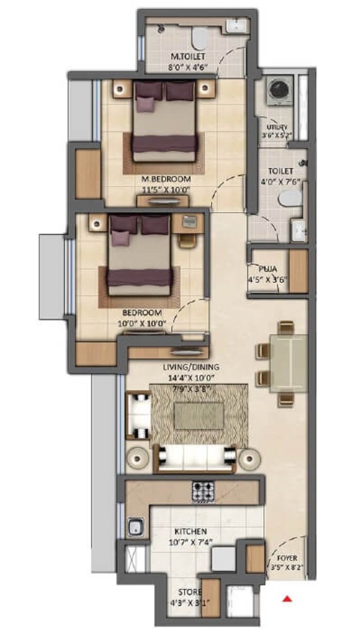Other, lodha-amara 2 Bedroom 640 Sq.Ft. Apartment In Kolshet Road Thane 8715158