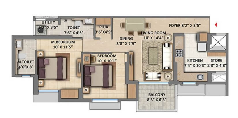 Other, lodha-amara 2 Bedroom 735 Sq.Ft. Apartment In Kolshet Road Thane 7113451