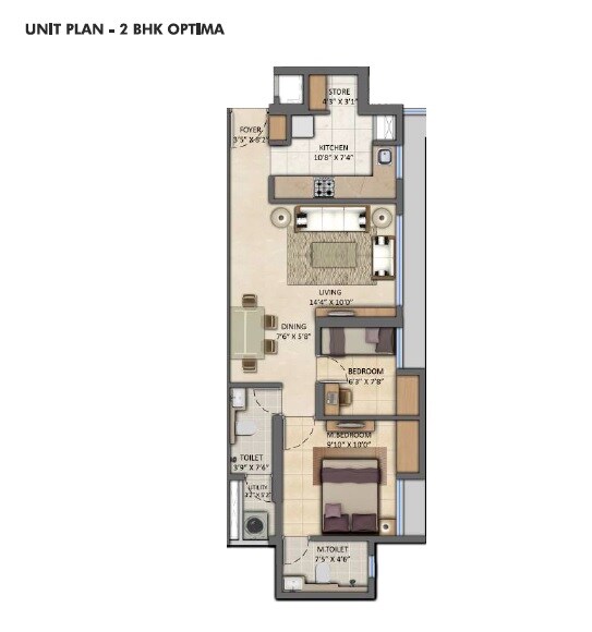  2 BHK Apartment at Lodha Amara, Kolshet Road – for Rent