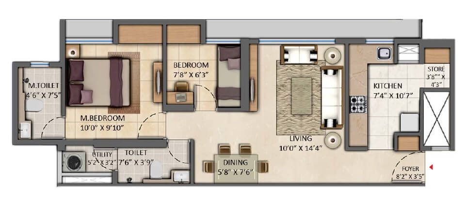 Other, lodha-amara 1 Bedroom 551 Sq.Ft. Apartment In Kolshet Road Thane 9243749