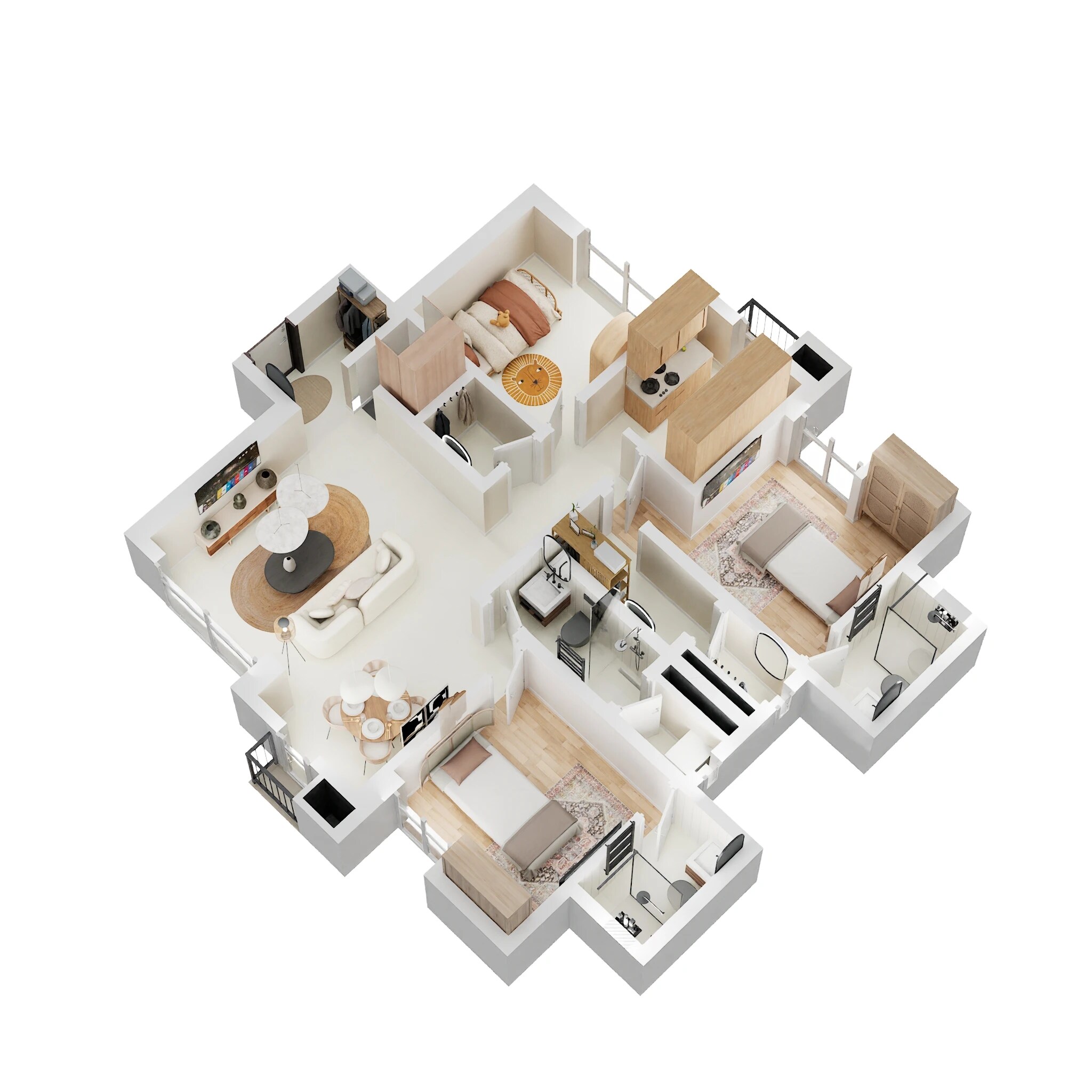 2 BHK 955 Sq. Ft. Apartment