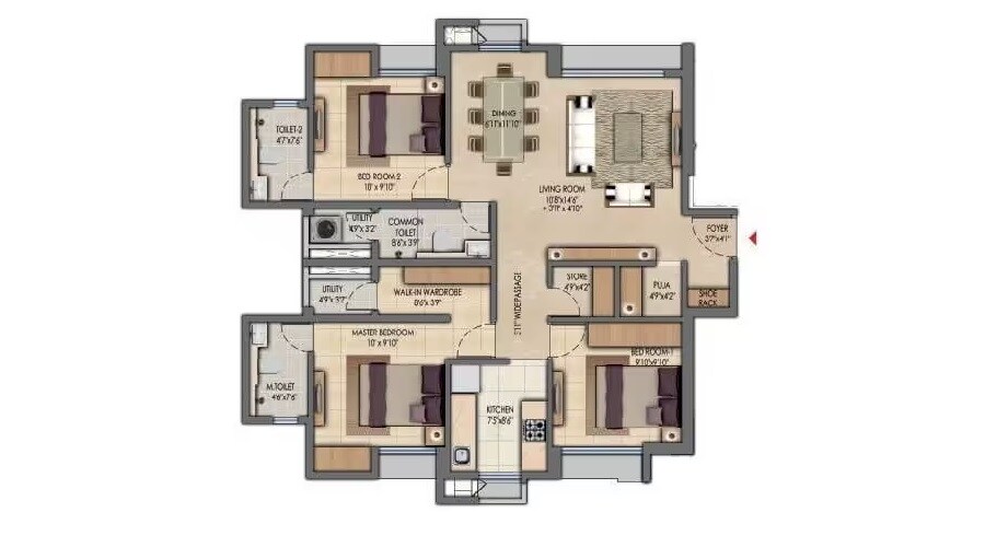 Other, lodha-amara 3 Bedroom 955 Sq.Ft. Apartment In Kolshet Road Thane 7501069