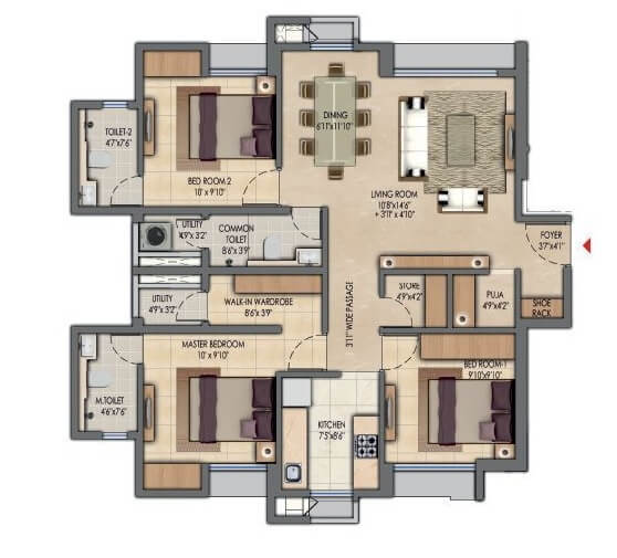  3 BHK Apartment at Lodha Amara, Kolshet Road – for Sale