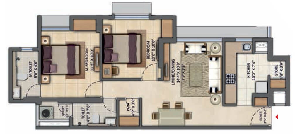 Other, lodha-amara-new-tower 2 Bedroom 672 Sq.Ft. Apartment In Kolshet Industrial Area Thane 8948450