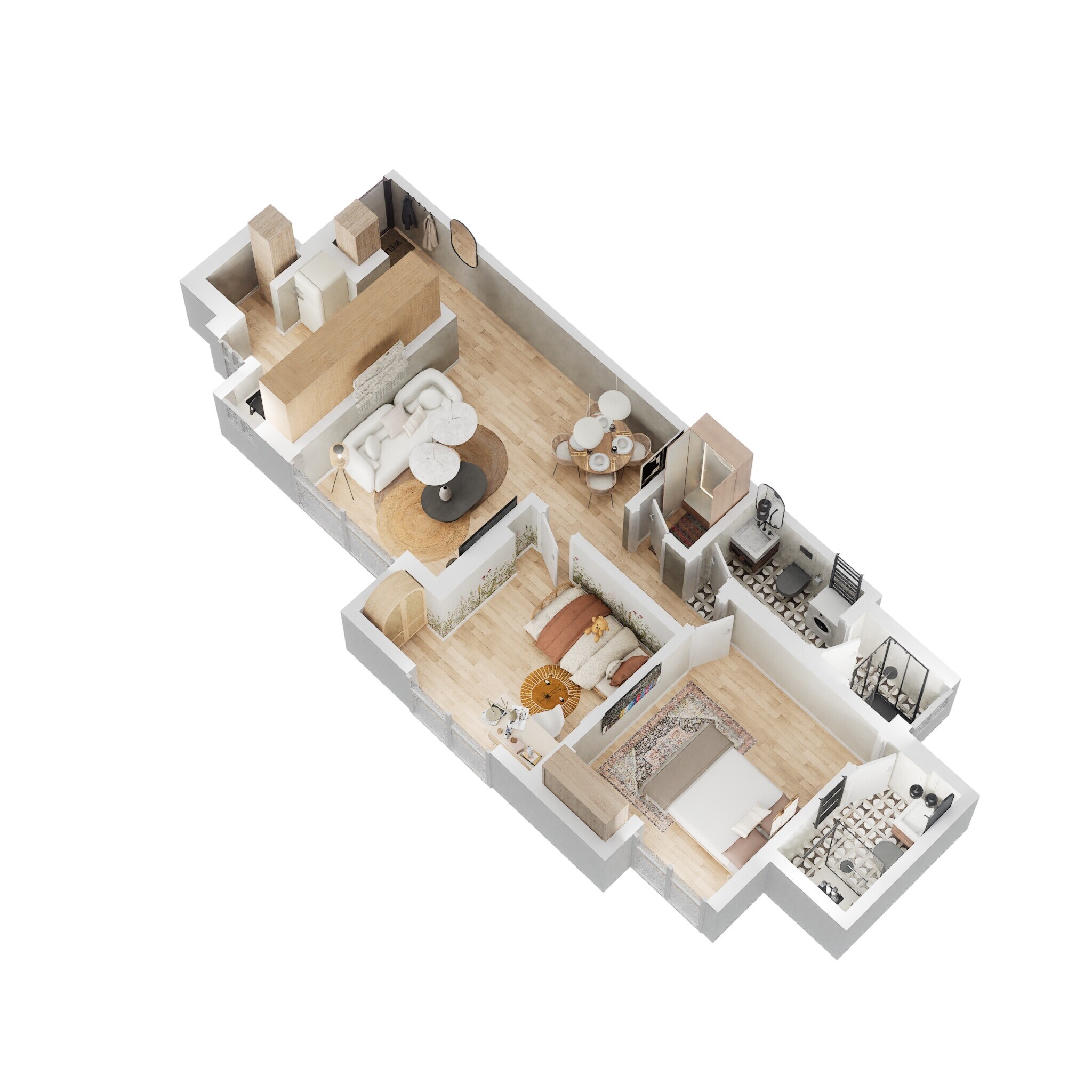 2 BHK 632 Sq. Ft. Apartment