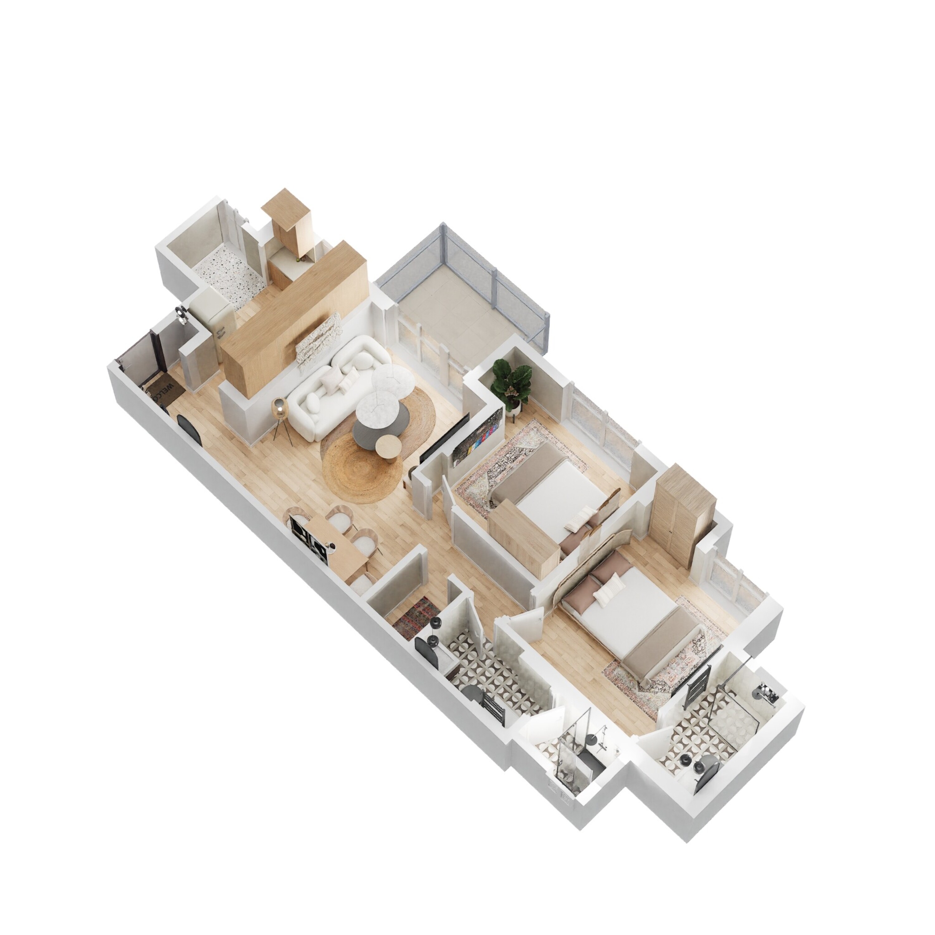 lodha amara tower 6 and 22 apartment 2bhk 637sqft11 3d 8539