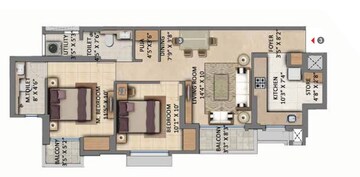  2 BHK Apartment at Lodha Amara Tower 6 and 22, Sandoz Baug – for Rent