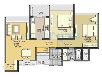  2 BHK Apartment at Lodha Aqua, Mira Road – for Rent