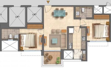  2 BHK Apartment at Lodha Bellavista, Manpada – for Sale