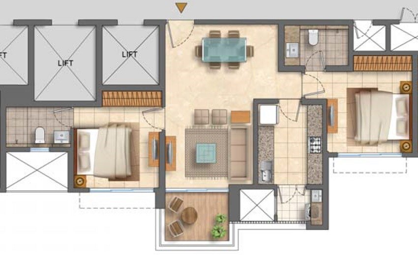 Other, lodha-bellavista 2 Bedroom 763 Sq.Ft. Apartment In Manpada Thane 9219414