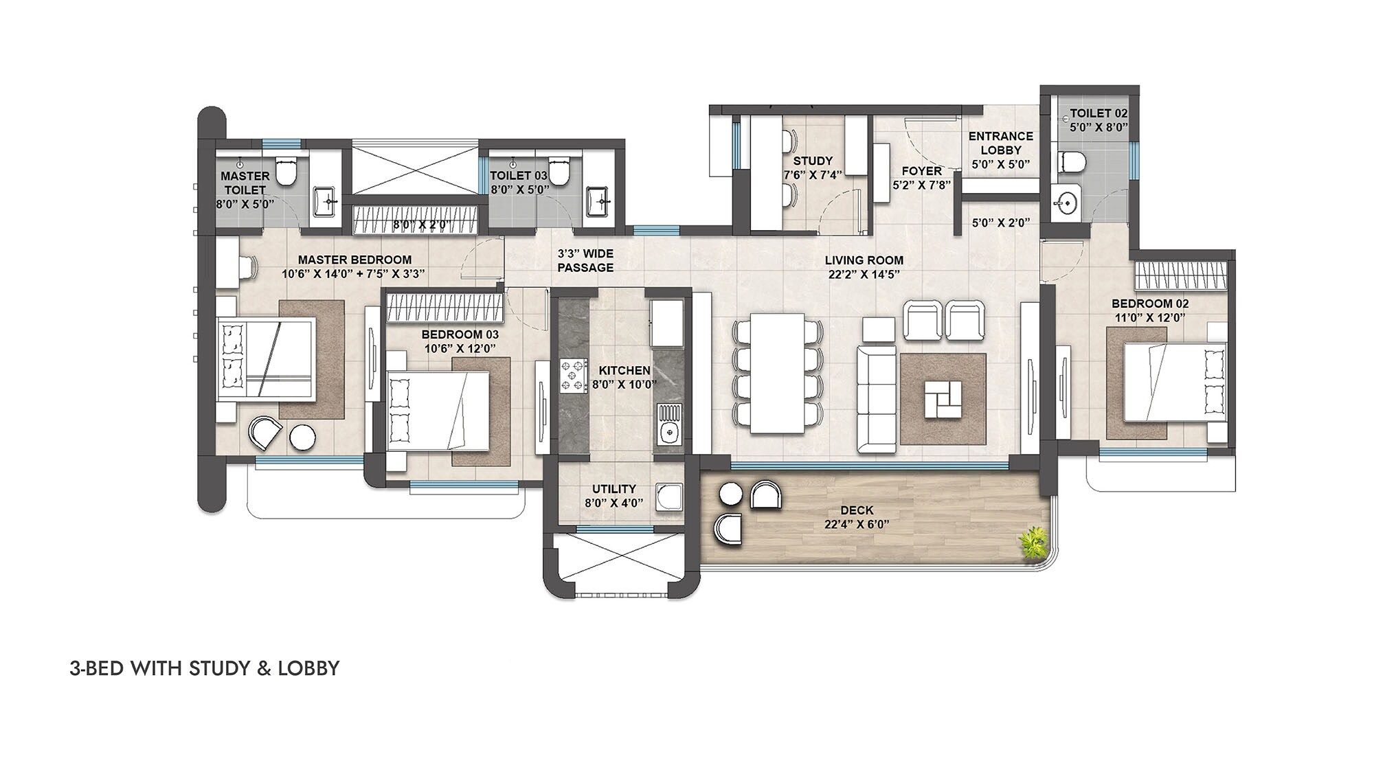 4 BHK 1216 Sq. Ft. Apartment