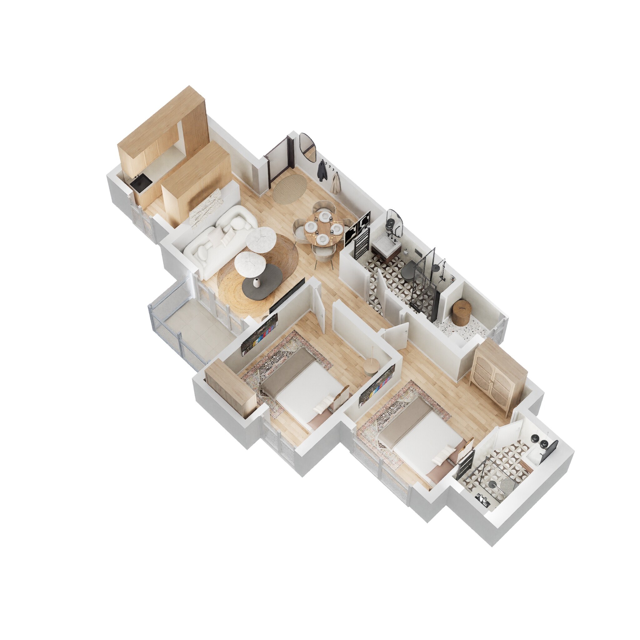 2 BHK 572 Sq. Ft. Apartment