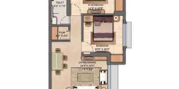 lodha clariant apartment 2 bhk 882sqft 20203421103413