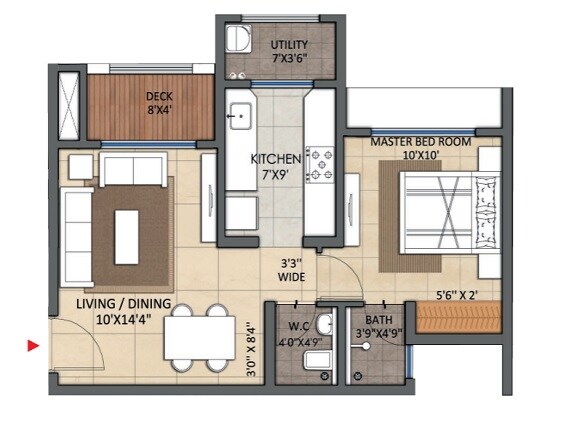 1 BHK 479 Sq. Ft. Apartment