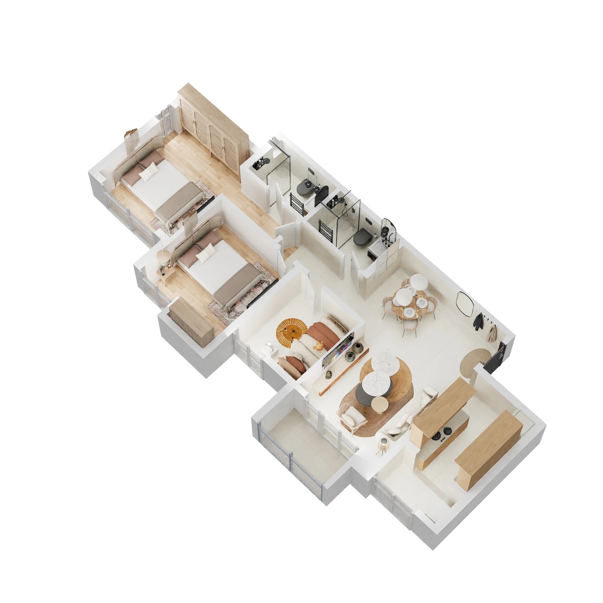 3 BHK 759 Sq. Ft. Apartment